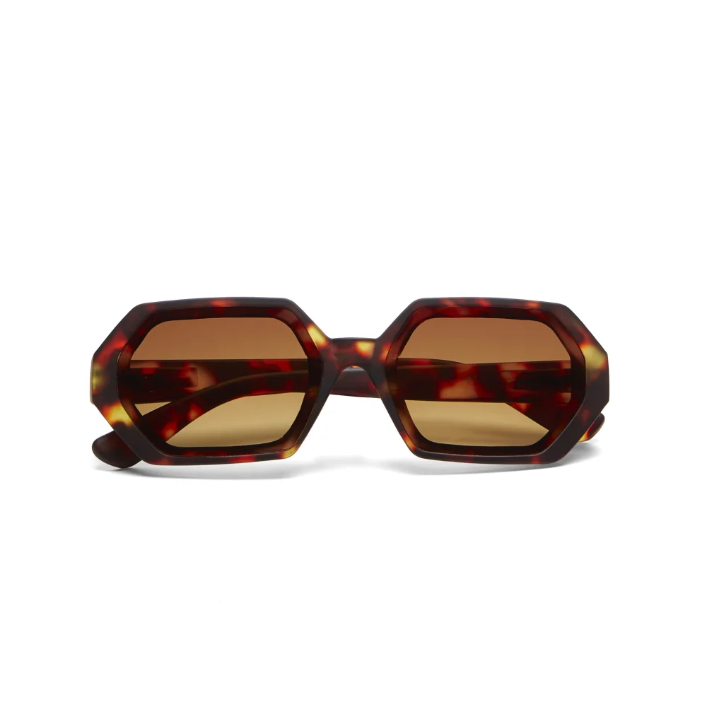 Okkia Occhiale da Sole Modello Andrea Esagono Havana Lens Brown Gradient