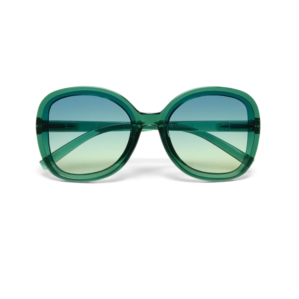 Okkia Occhiale da Sole Modello Anna Butterfly verde trasparente