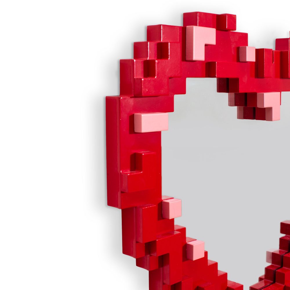 Seletti Specchio Pixel Mirror Cuore - immagine 3