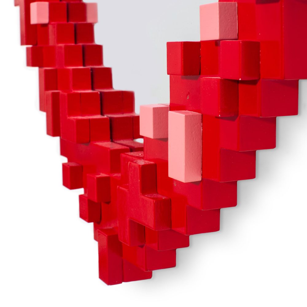 Seletti Specchio Pixel Mirror Cuore - immagine 2