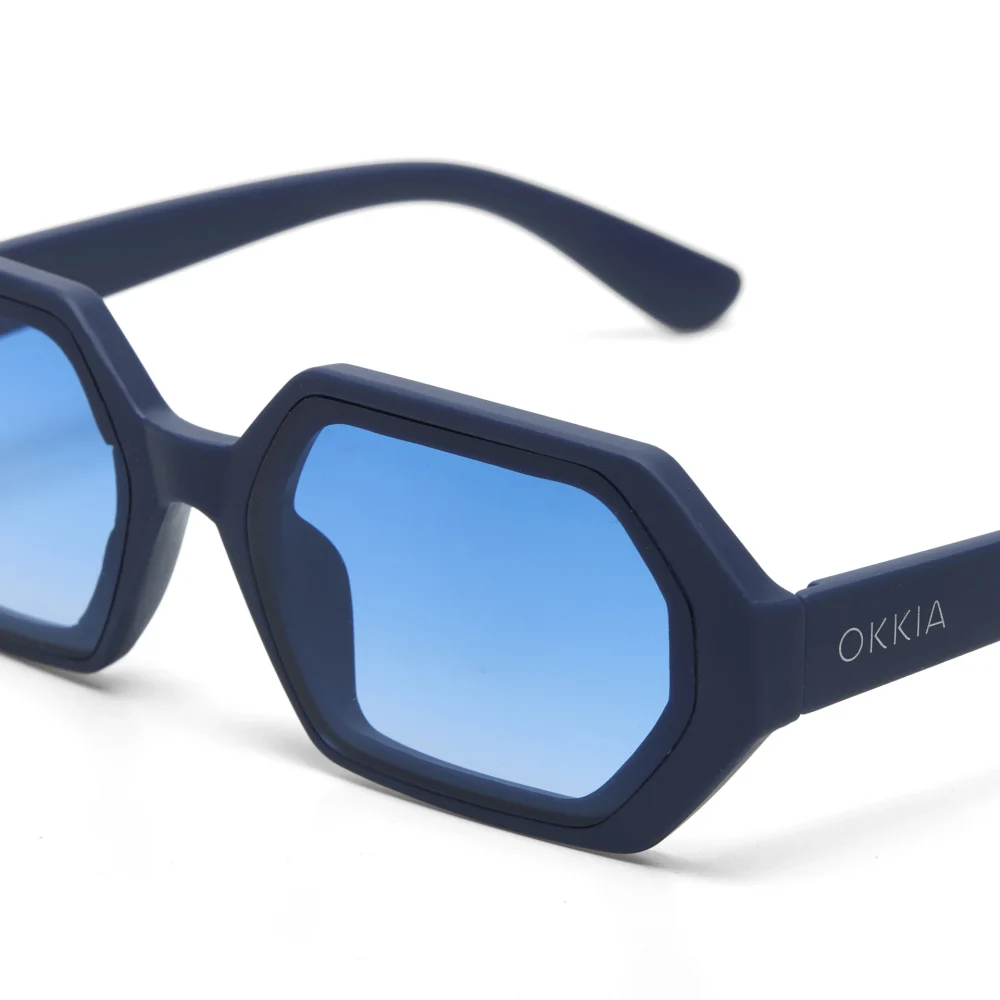 Okkia Occhiale da Sole Modello Andrea Esagono Midnight Blue - immagine 4