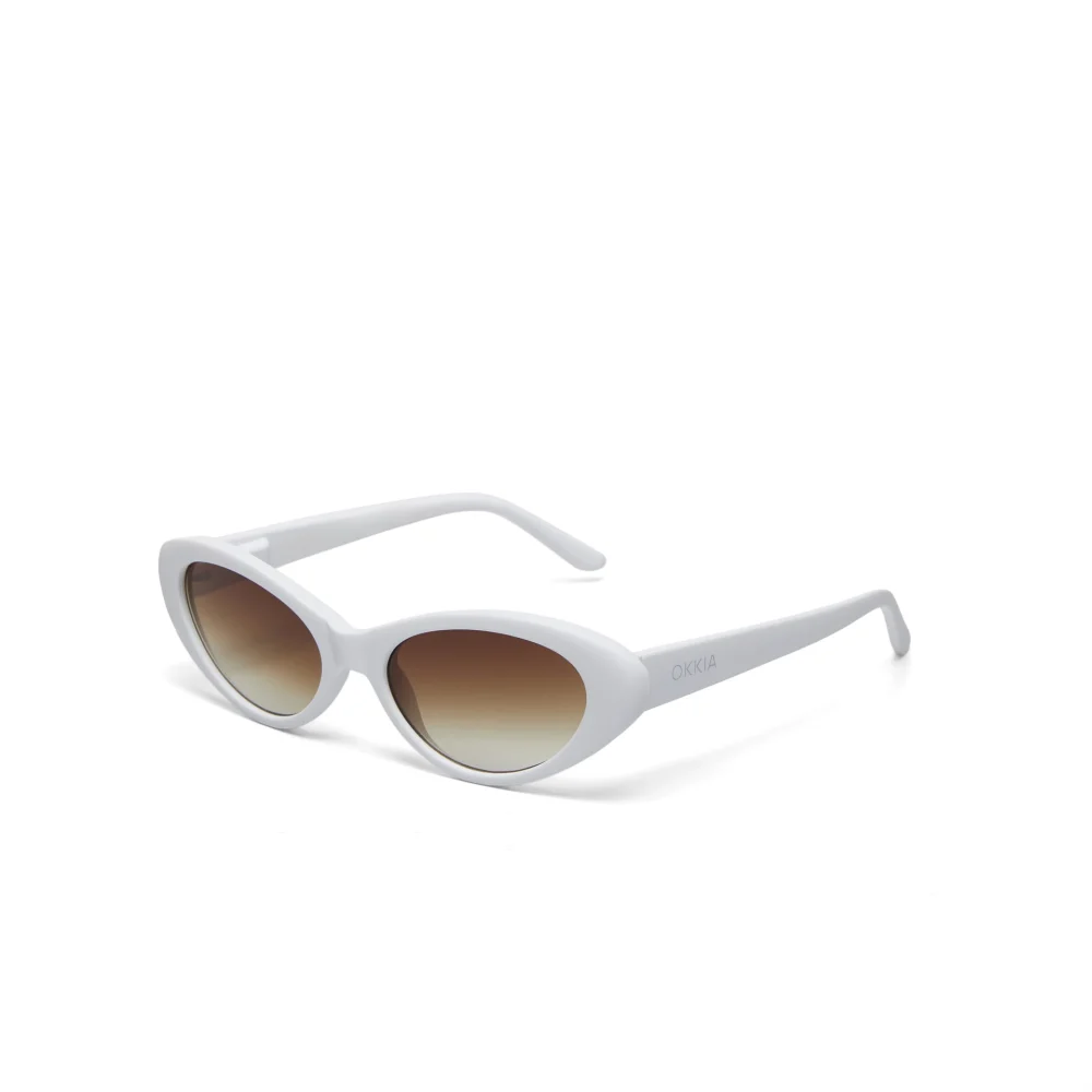 Okkia Occhiale da Sole Modello Lina Optical White lente Brown Gradient - immagine 2