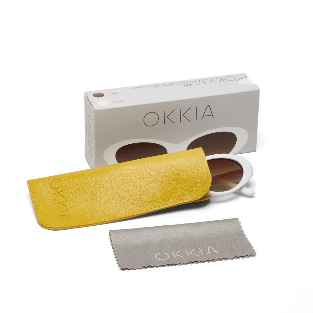 Okkia Occhiale da Sole Modello Lina Optical White lente Brown Gradient - immagine 3