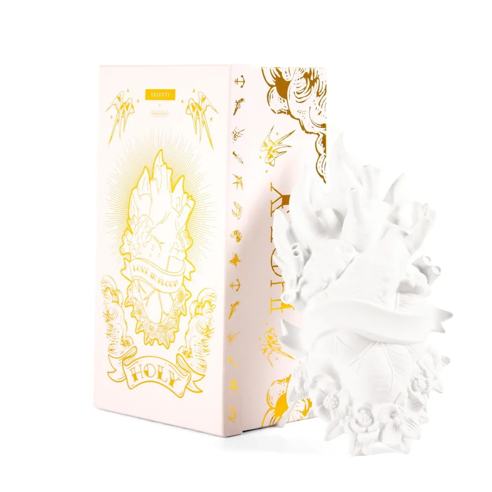 Seletti Cuore Holy Love in Bloom vaso in porcellana - immagine 3