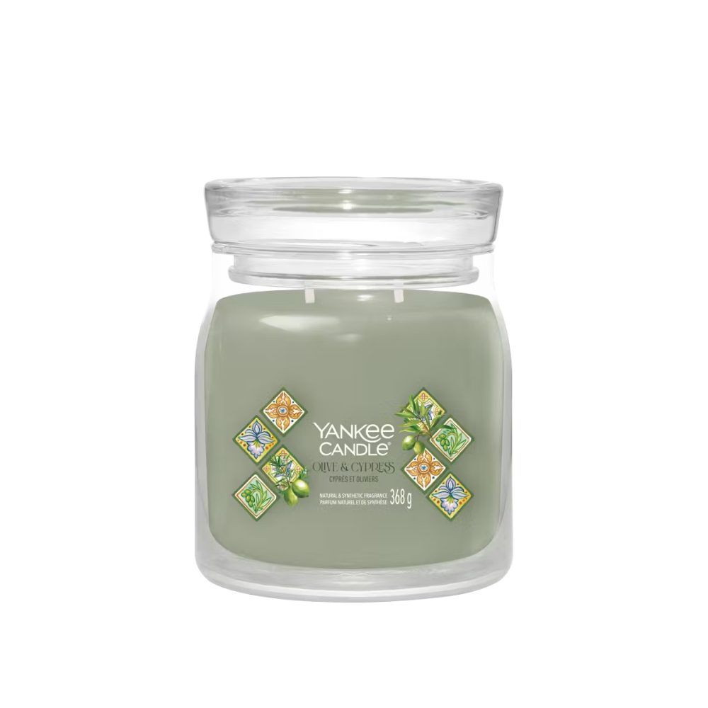 Yankee Candle Signature Olive and Cypress Candela Giara Media